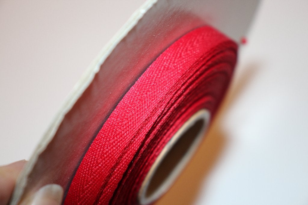 Geweven keperband - col.722 rood - 8mm #3620, Ophalen of Verzenden, Nieuw, Lint, Band of Elastiek
