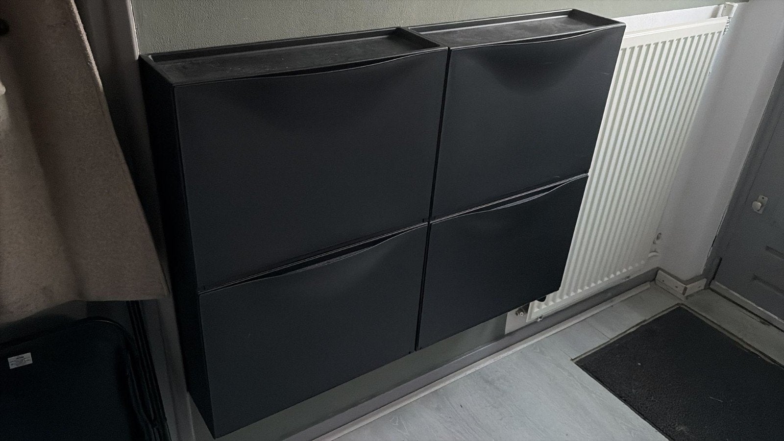 Zwarte schoenenkast ikea 4x, Ophalen of Verzenden, Gebruikt
