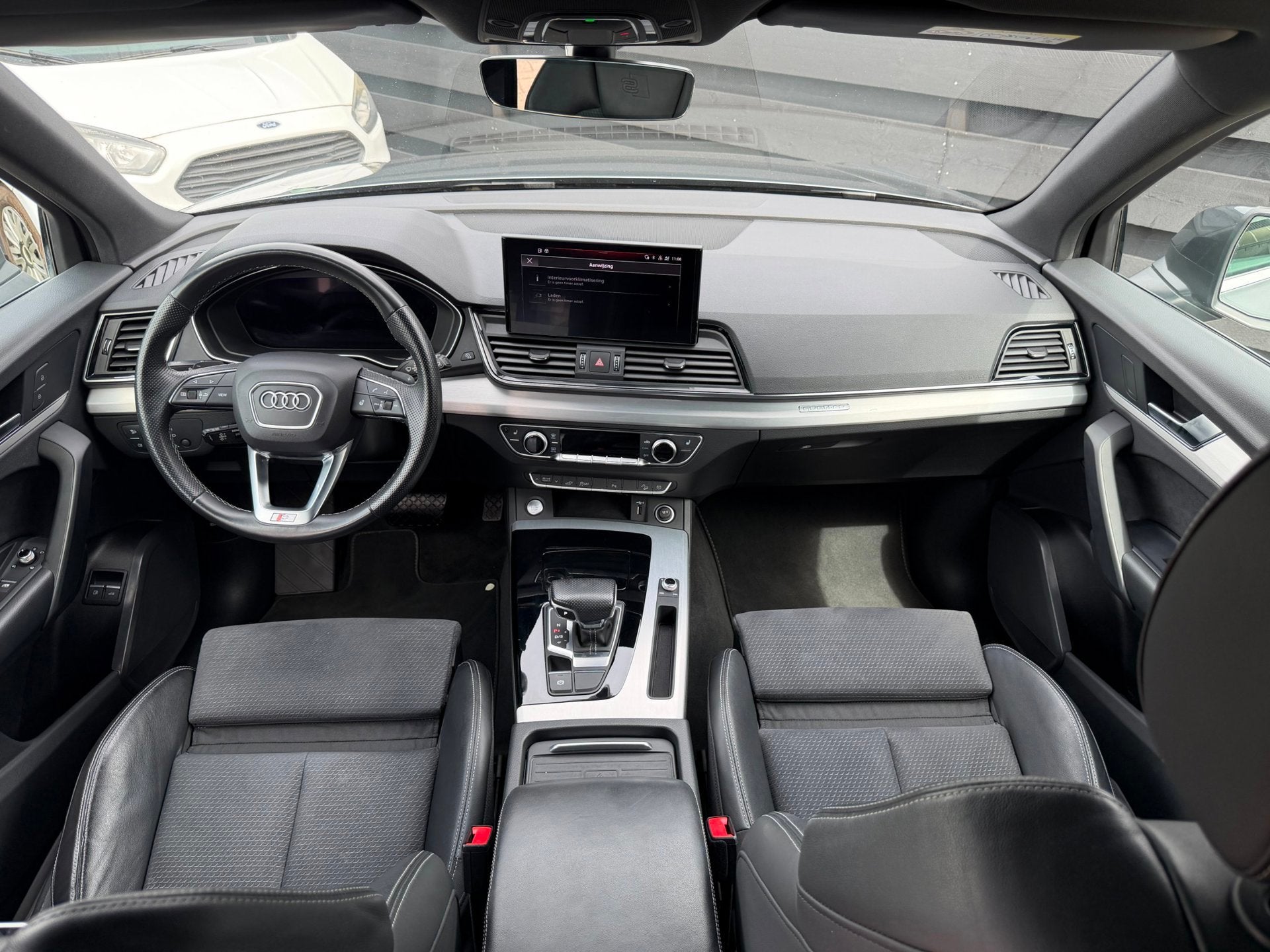 Audi Q5 55 TFSI e quattro S Line I Trekhaak I Virtual I ACC, Gebruikt, Zwart, 4 cilinders, Leder en Stof
