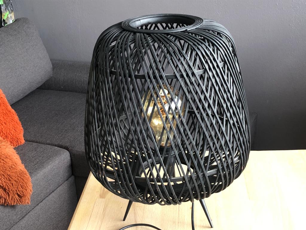 Tafel lamp bamboe, Ophalen, Zo goed als nieuw, Overige materialen, Minder dan 50 cm