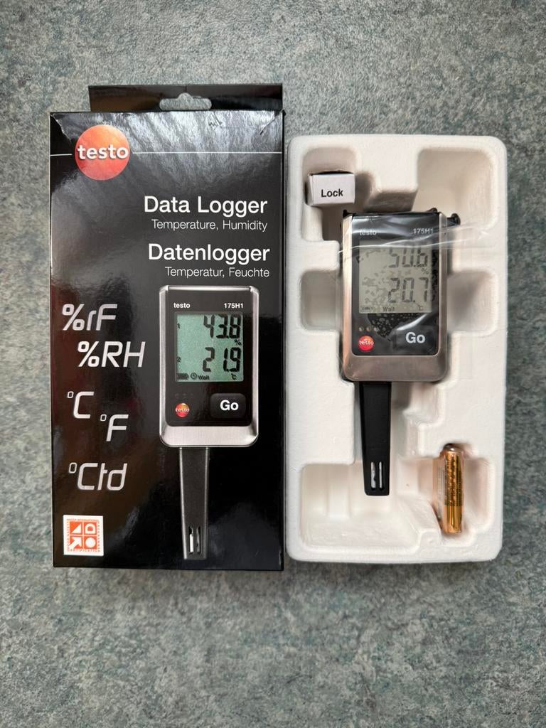 Testo 175H1 datalogger temperatuur en luchtvochtigheid NIEUW, Ophalen of Verzenden, Nieuw, Temperatuur