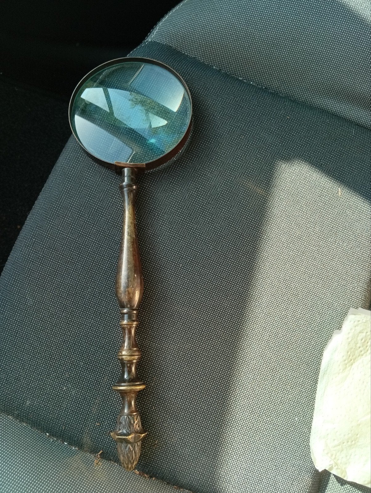 Antieke vergrootglas met sierlijk handvat, Ophalen of Verzenden, Gebruikt, Vergrootglas of Loep