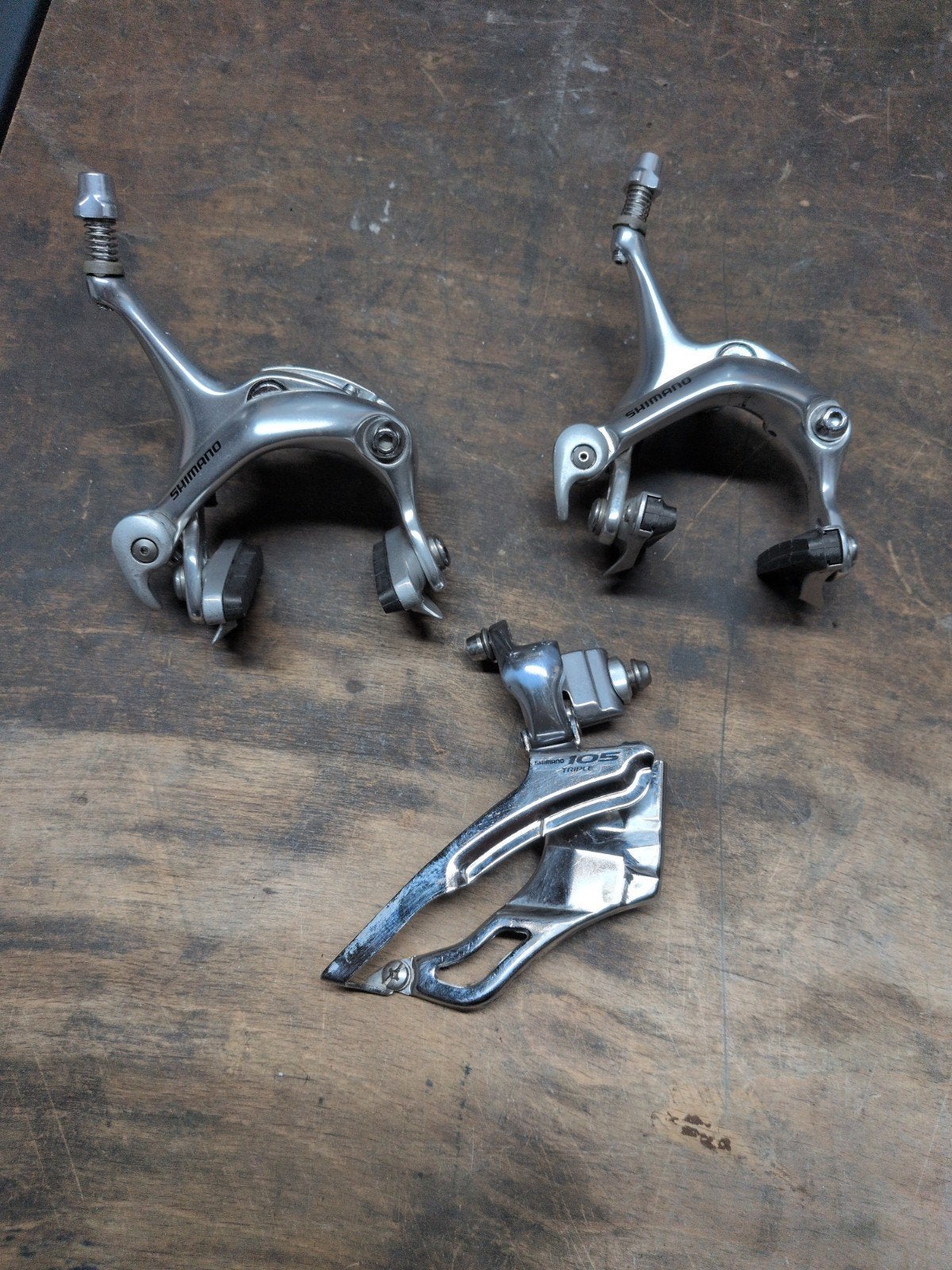 Shimano 105 Remmen en Derailleur Set, Fietsen en Brommers, Fietsonderdelen, Remmen, Gebruikt, Ophalen of Verzenden, Shimano