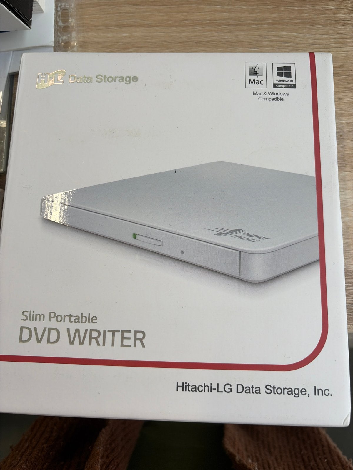 Hitachi-LG Slim Draagbare DVD Writer - Mac & Windows, Computers en Software, Optische drives, Nieuw, Ophalen of Verzenden, Extern