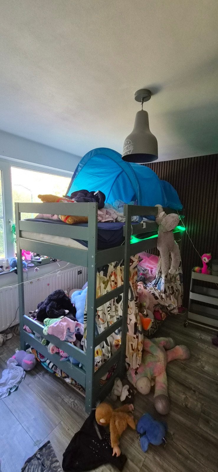 Stapelbed met matrassen, Huis en Inrichting, Ophalen, Gebruikt, 90 cm, 160 tot 180 cm