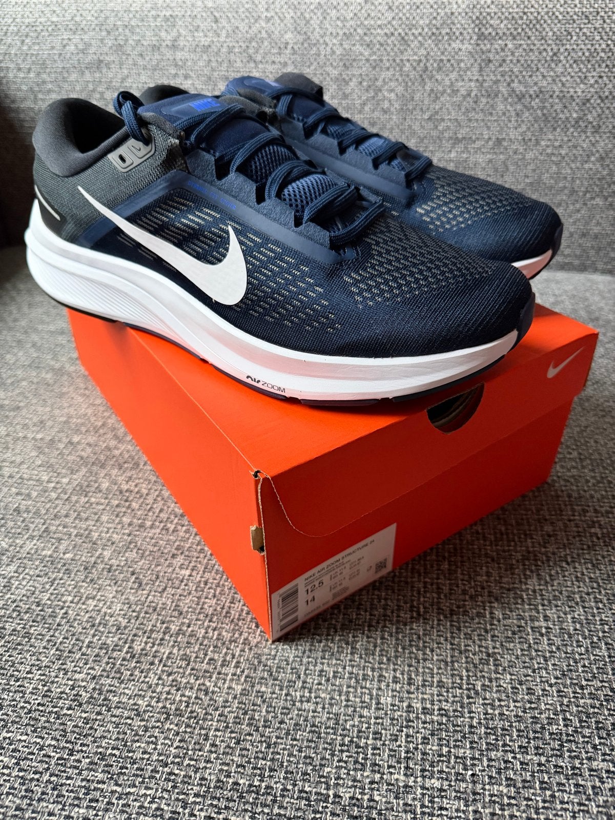 Nike Air Zoom Structure 24 - Maat 47 - Nieuw in doos, Kleding | Heren, Schoenen, Blauw, Sportschoenen, Nieuw, Ophalen of Verzenden