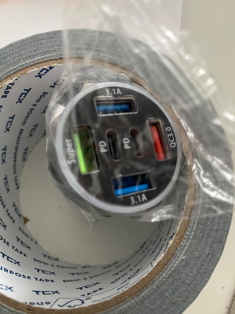 USB autostekker, adapter 6 poorten, nieuw, Ophalen of Verzenden, Nieuw