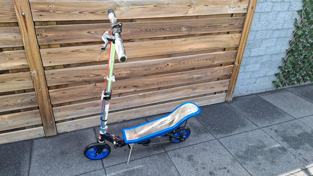 Space Scooter - Blauw/Zilver - Gebruikt, Fietsen en Brommers, Ophalen of Verzenden, Gebruikt, Gewone step, Space Scooter