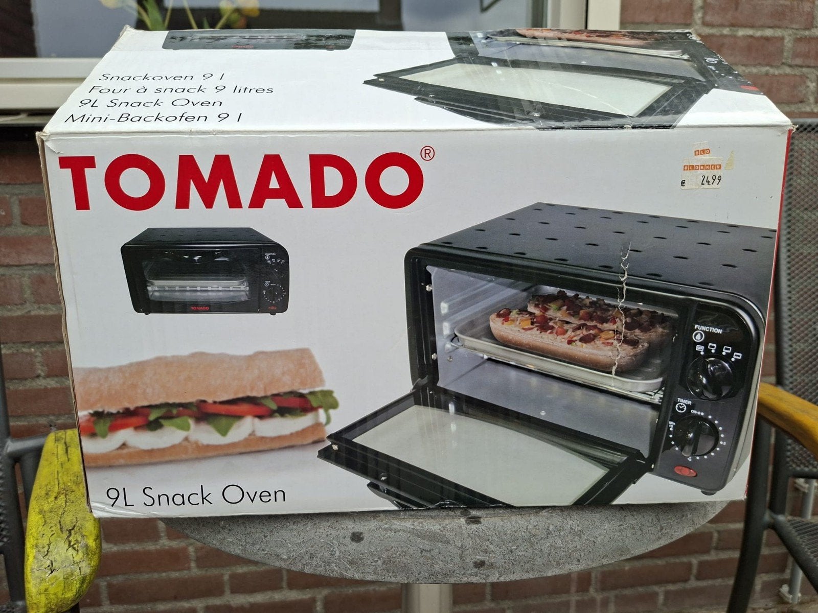 Tomado Mini-oven 9L - Compacte Snack Oven, Ophalen, Minder dan 45 cm, Overige merken, Minder dan 45 cm