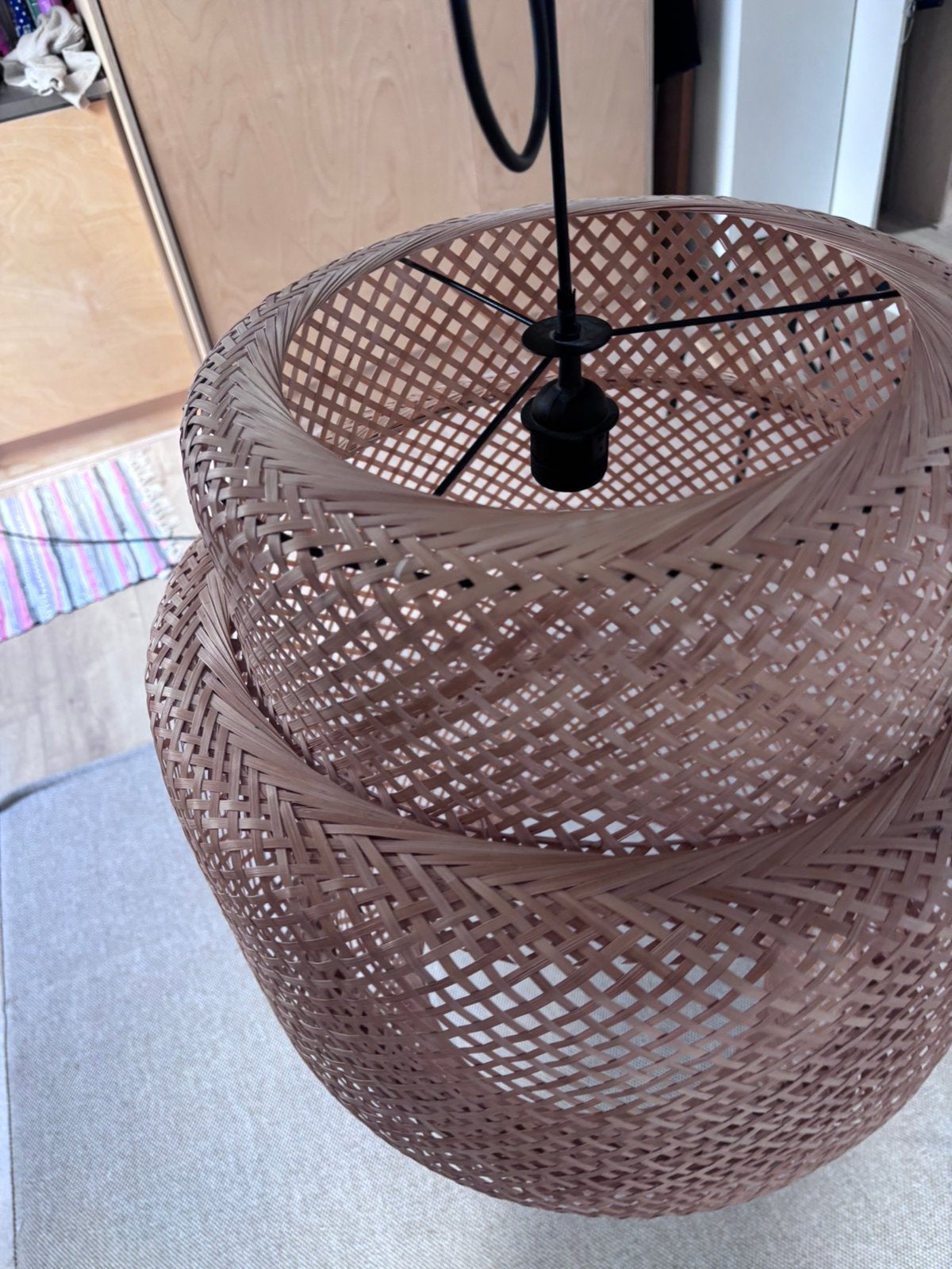IKEA Sinnerlig hanglamp rotan - Natuurlijke sfeerverlichting, Huis en Inrichting, Ophalen, Zo goed als nieuw, Overige materialen