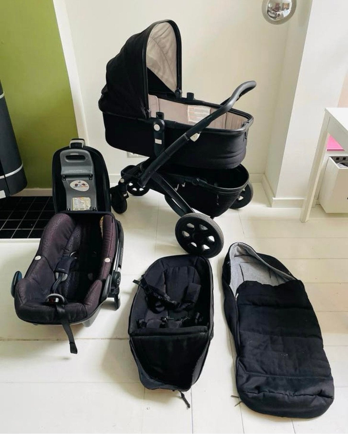 Joolz Geo Space Black Complete Set - Incl. Maxi Cosi, Kinderen en Baby's, Kinderwagens en Combinaties, Ophalen, Zo goed als nieuw