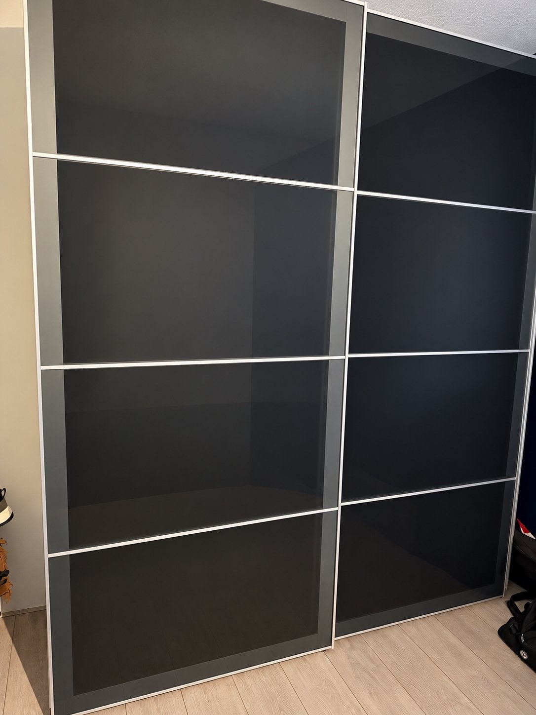 Grote IKEA PAX schuifdeurkast zwart 150x60x237 cm, Ophalen, Gebruikt, 100 tot 150 cm, 200 cm of meer