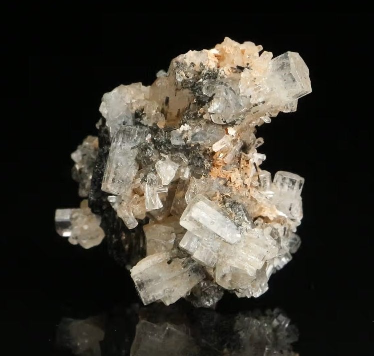 GOSHENIET op TOERMALIJN uit Erongo, Namibië., Ophalen of Verzenden, Mineraal