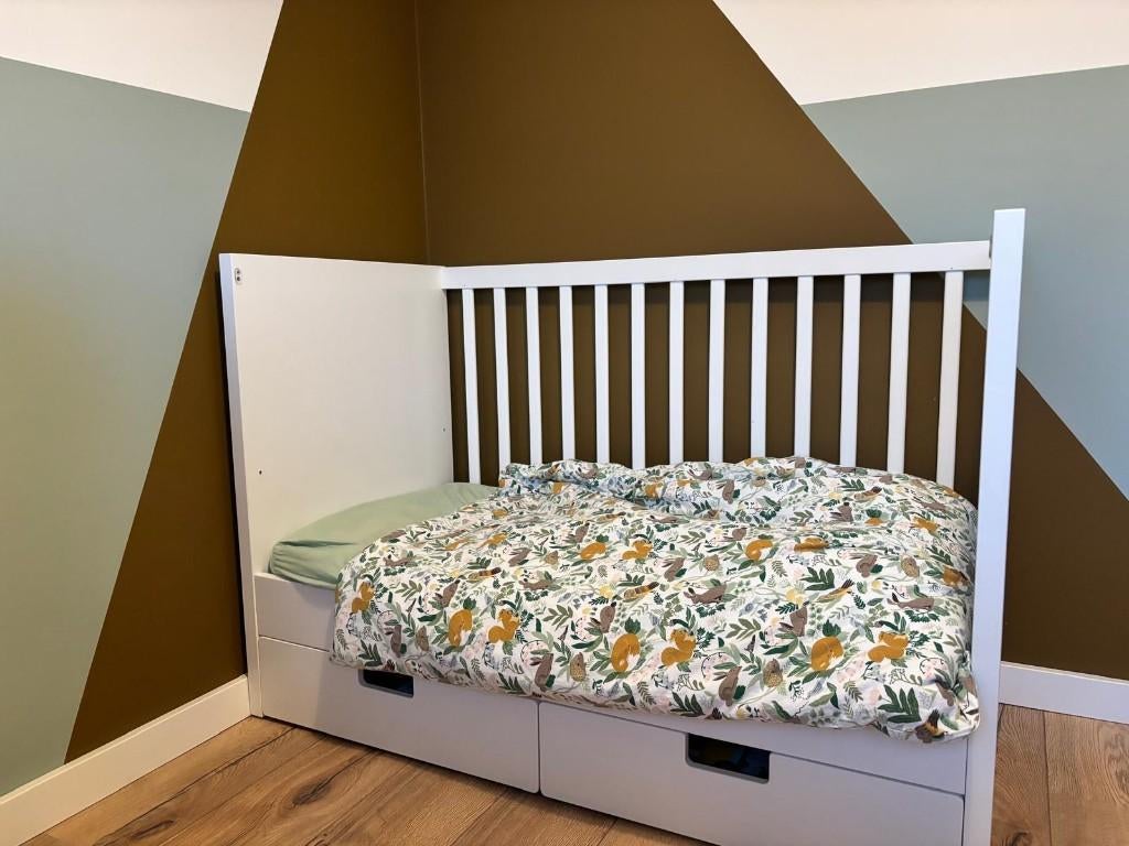 IKEA STUVA ledikant wit 60x120 met lades verstelbaar”, Kinderen en Baby's, Ophalen, Gebruikt, Ledikant