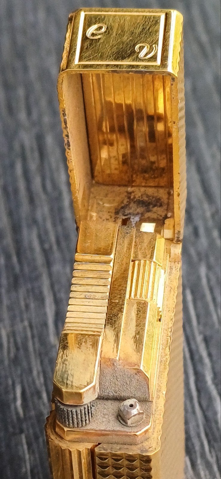 Vintage S.T. Dupont Aansteker Goudkleurig, Ophalen of Verzenden, Gebruikt, Aansteker
