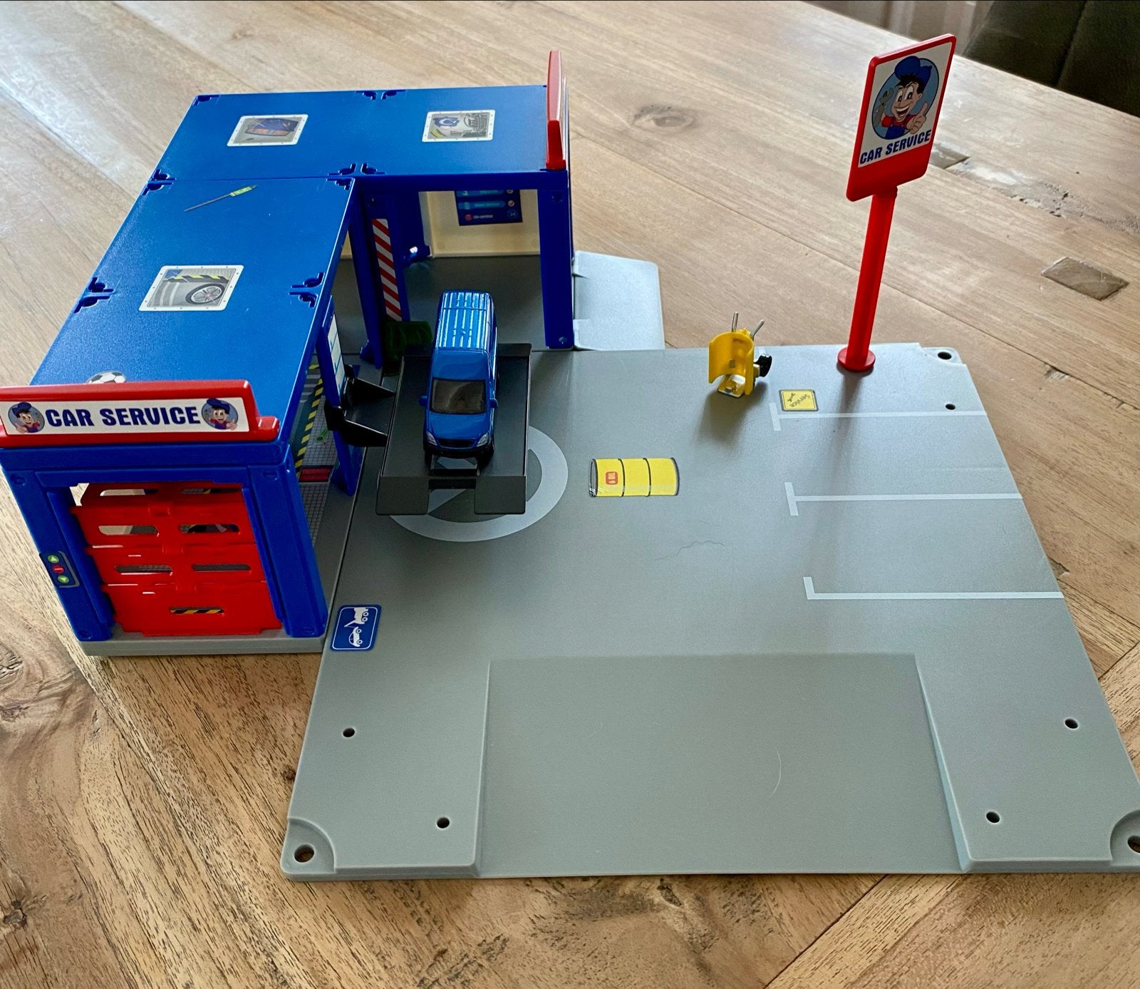 Siku World Autogarage 5507 - met één auto (blauw), Ophalen of Verzenden, Gebruikt, Jongen of Meisje
