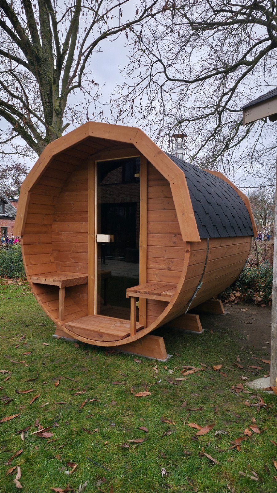 2,5M Barrel Sauna Gratis Levering en Plaatsing - 10% KORTING, Sport en Fitness, Sauna, Ophalen of Verzenden, Nieuw, Complete sauna