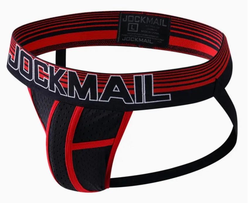 Jock jockmail zwart met rood, maat XL, nieuw gay / hetero, Kleding | Heren, Ondergoed, Ophalen of Verzenden, Zwart, Slip