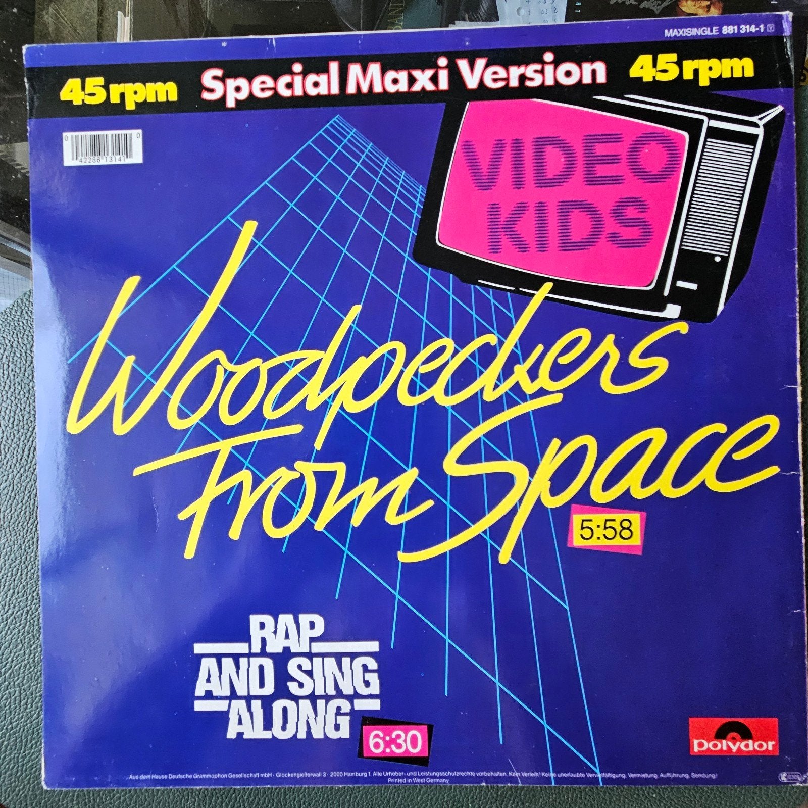 Video Kids – Woodpeckers From Space - Peter Slaghuis Maxi, Ophalen of Verzenden, Gebruikt, 12 inch, Pop