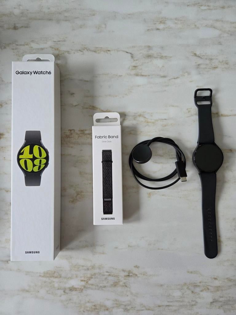 Samsung Galaxy Watch6 Zwart 44mm LTE smartwatch, Zwart, Ophalen of Verzenden, Zo goed als nieuw, Samsung