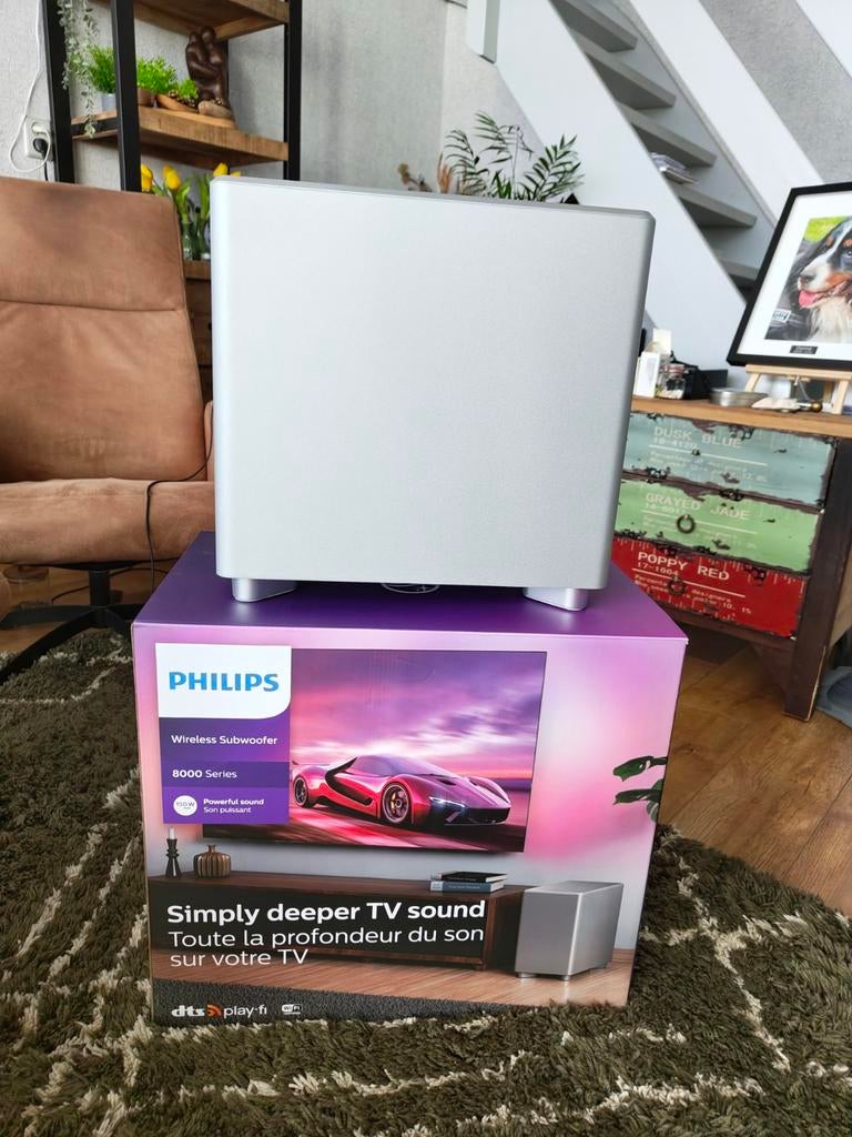 Philips TAW8506 draadloze subwoofer met play-fi, Audio, Tv en Foto, Luidsprekers, Ophalen of Verzenden, 120 watt of meer, Subwoofer
