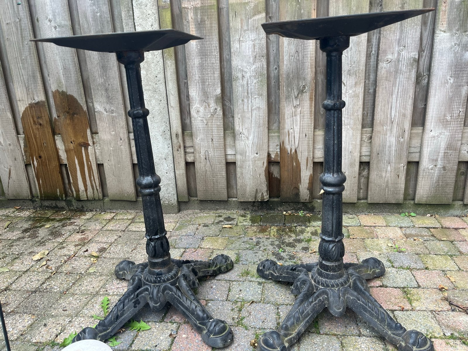 Set van 2 gietijzeren tafelpoten, bistrotafel onderstel, Ophalen