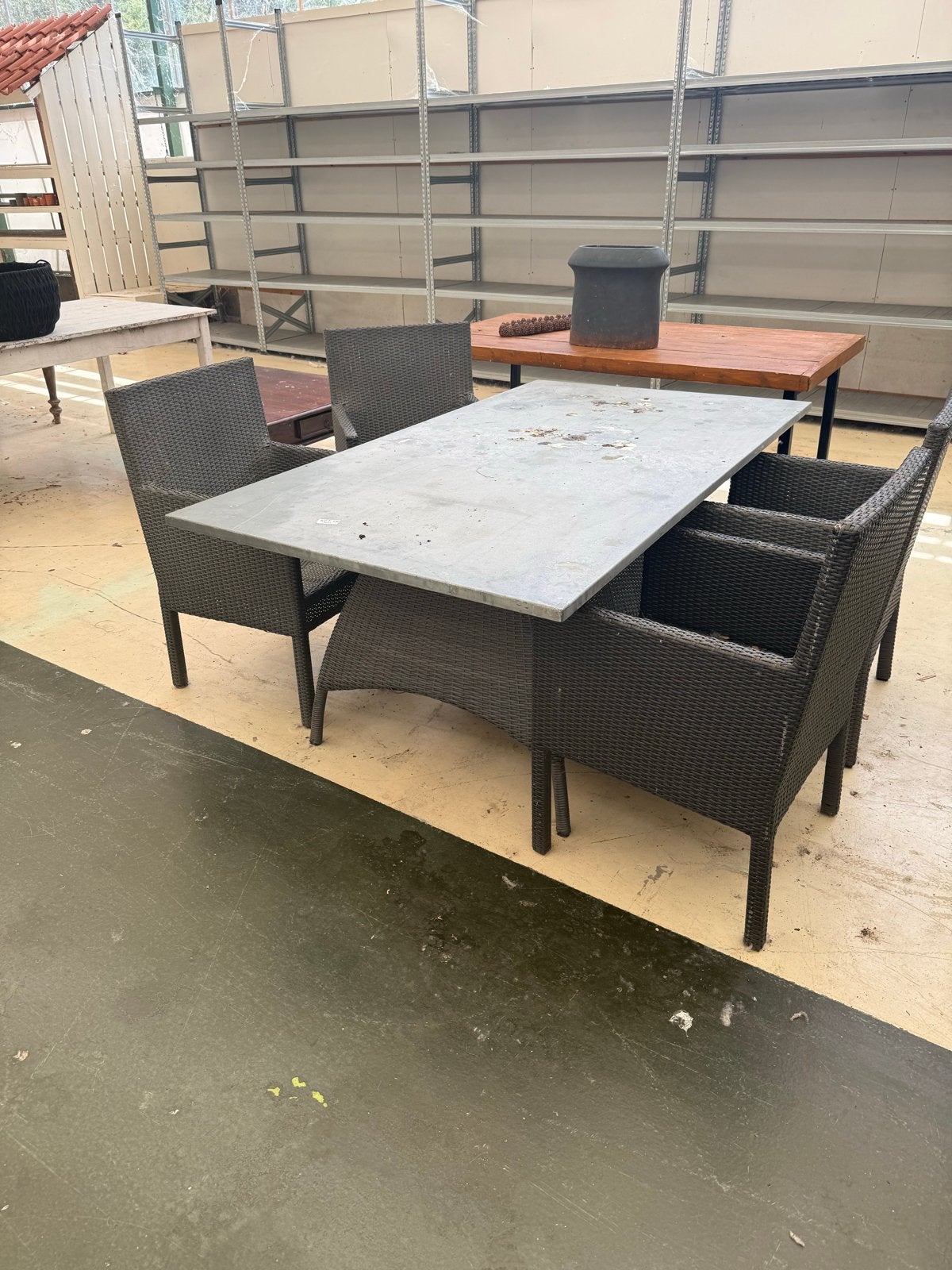 Tuinset met 4 stoelen, 4 zitplaatsen, Gebruikt, Eettafel, Ophalen of Verzenden