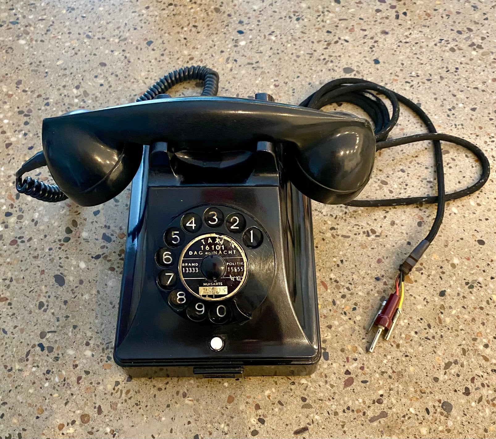 Vintage telefoon PTT bakeliet, Telecommunicatie, Ophalen, Gebruikt, Bakeliet