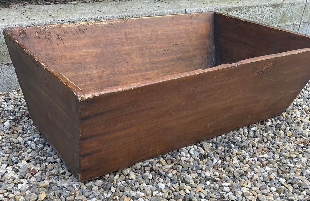 XXL mangelbak hout houten bak trog haardhout plaids boeken, Ophalen