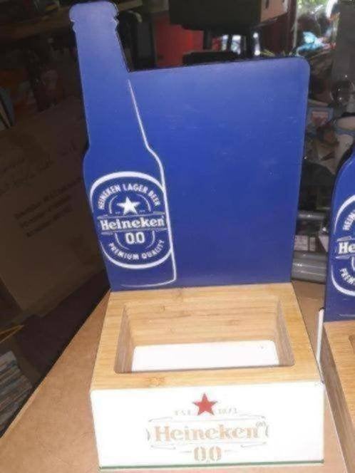 Heineken, menu/tafel, standaard 9 stuks, Ophalen of Verzenden, Zo goed als nieuw, Glas of Glazen, Heineken
