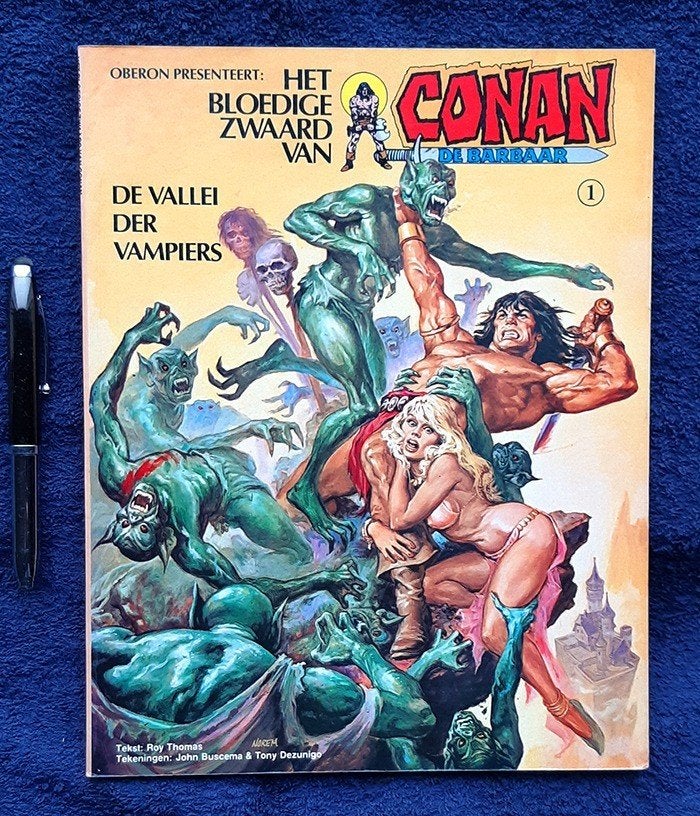 Conan de Barbaar. De vallei der vampiers. 1e druk. 1979, Eén stripboek, Ophalen of Verzenden, Zo goed als nieuw, Camp, Lyon Sprague de