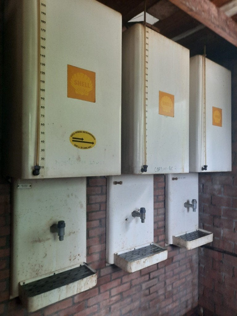 Vintage Oliebar 200L, Ophalen, Gebruikt