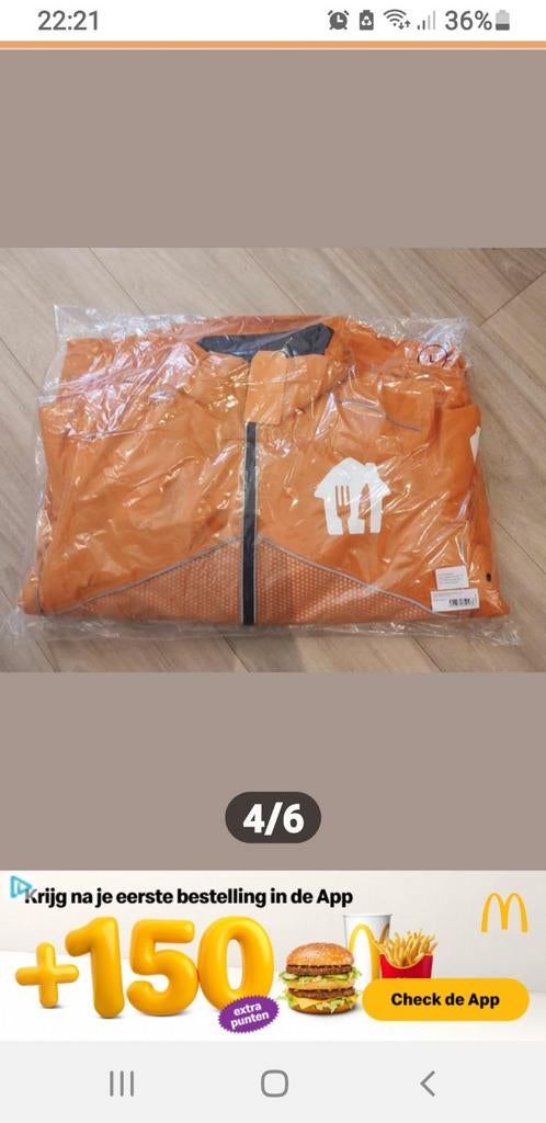 Gloednieuwe Thuisbezorgd jas - Maat M, Maat 38/40 (M), Thuisbezorgd, Nieuw, Oranje