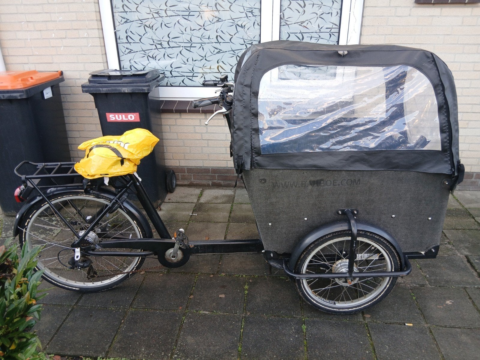 Babboe Big Bakfiets met Huif - Ideaal voor Gezin, Ophalen, Gebruikt, Huif, 2 kinderen