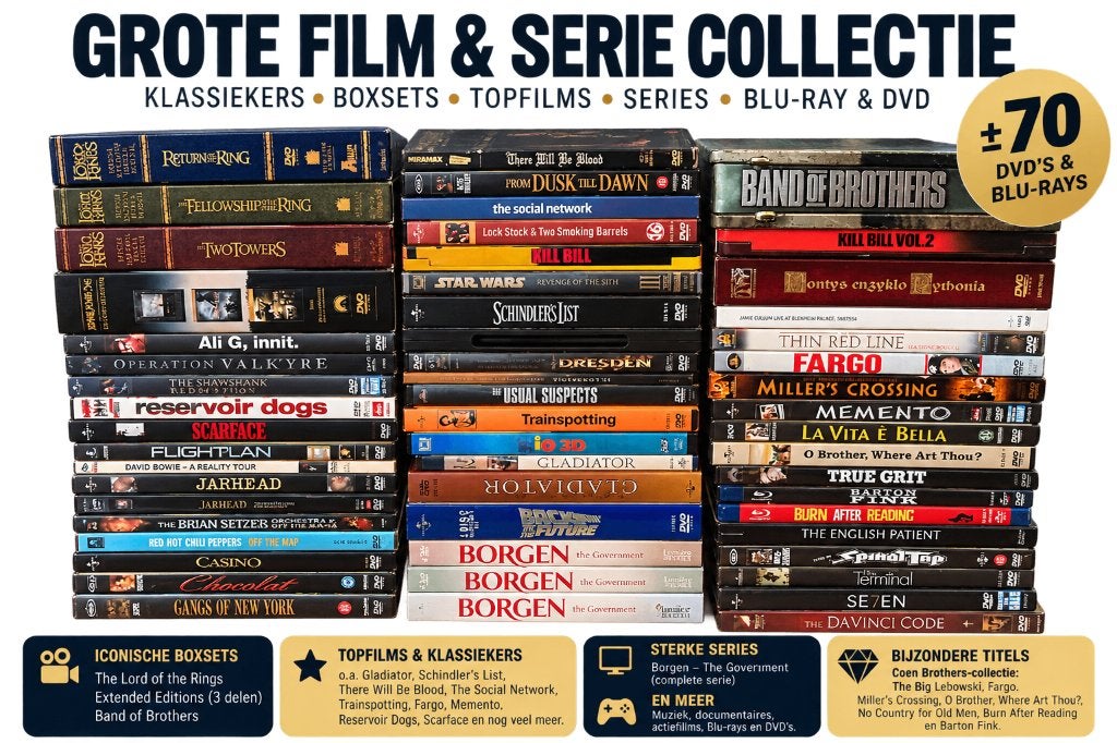 DVD en Blue Ray collectie met klassiekers, Alle leeftijden, Ophalen, Gebruikt, Bonusmateriaal