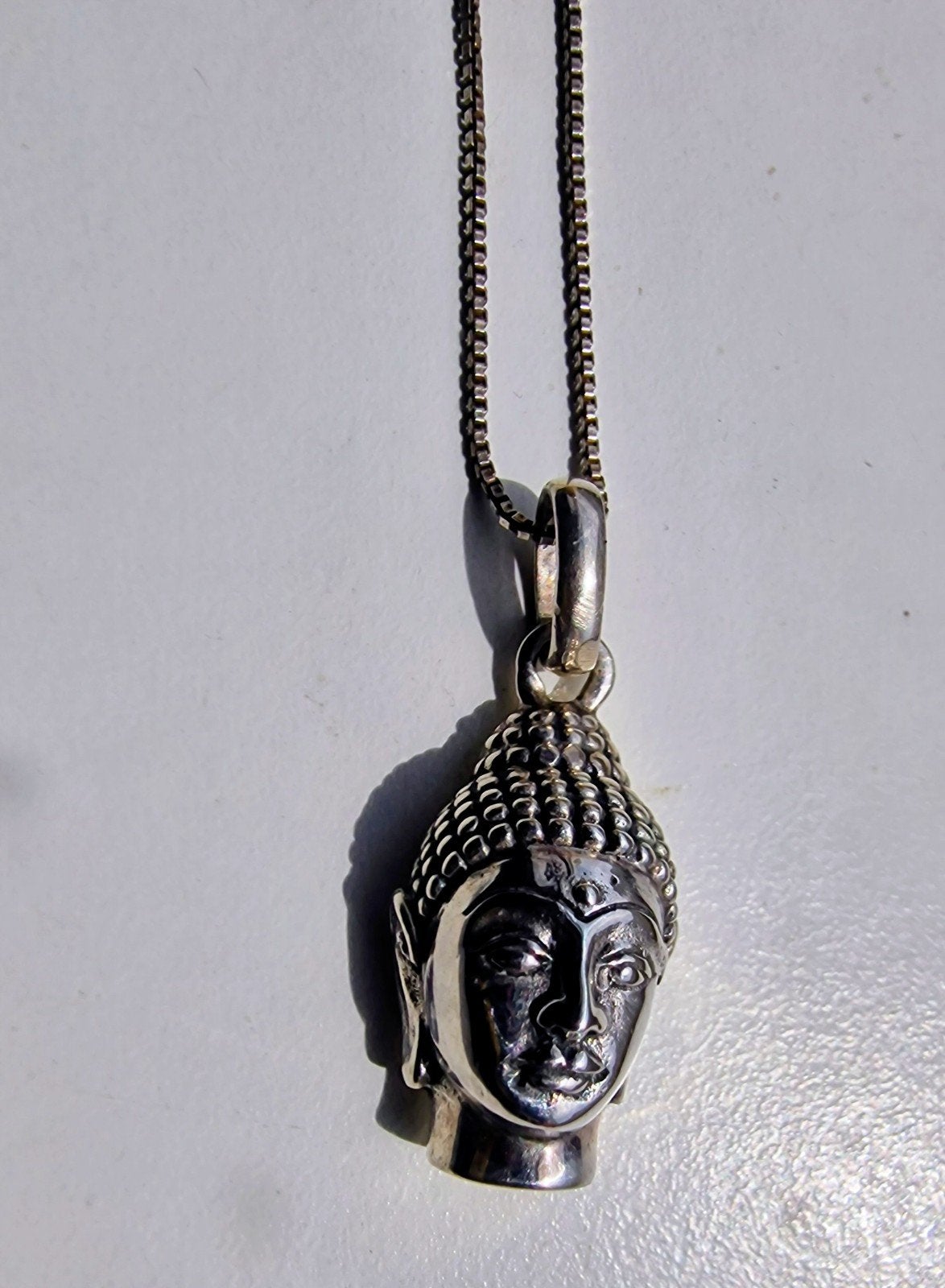 Ketting met buddha hoofd zilver 925 Free Spirit, Ophalen of Verzenden, Nieuw, Zilver, Zilver