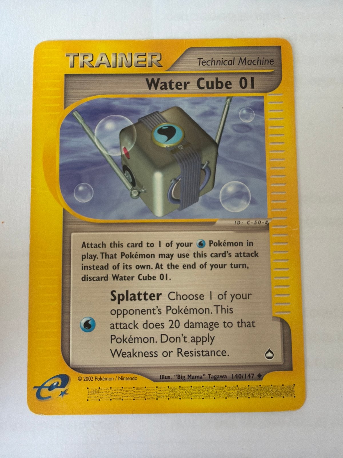 Pokémon Kaart Water Cube 01 Trainer (2002), Ophalen of Verzenden, Gebruikt, Losse kaart