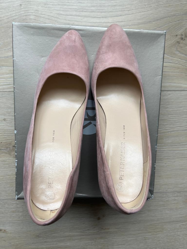 Oud Roze Suede Pumps mt 42, Peter Kaiser, Pumps, Ophalen of Verzenden, Zo goed als nieuw