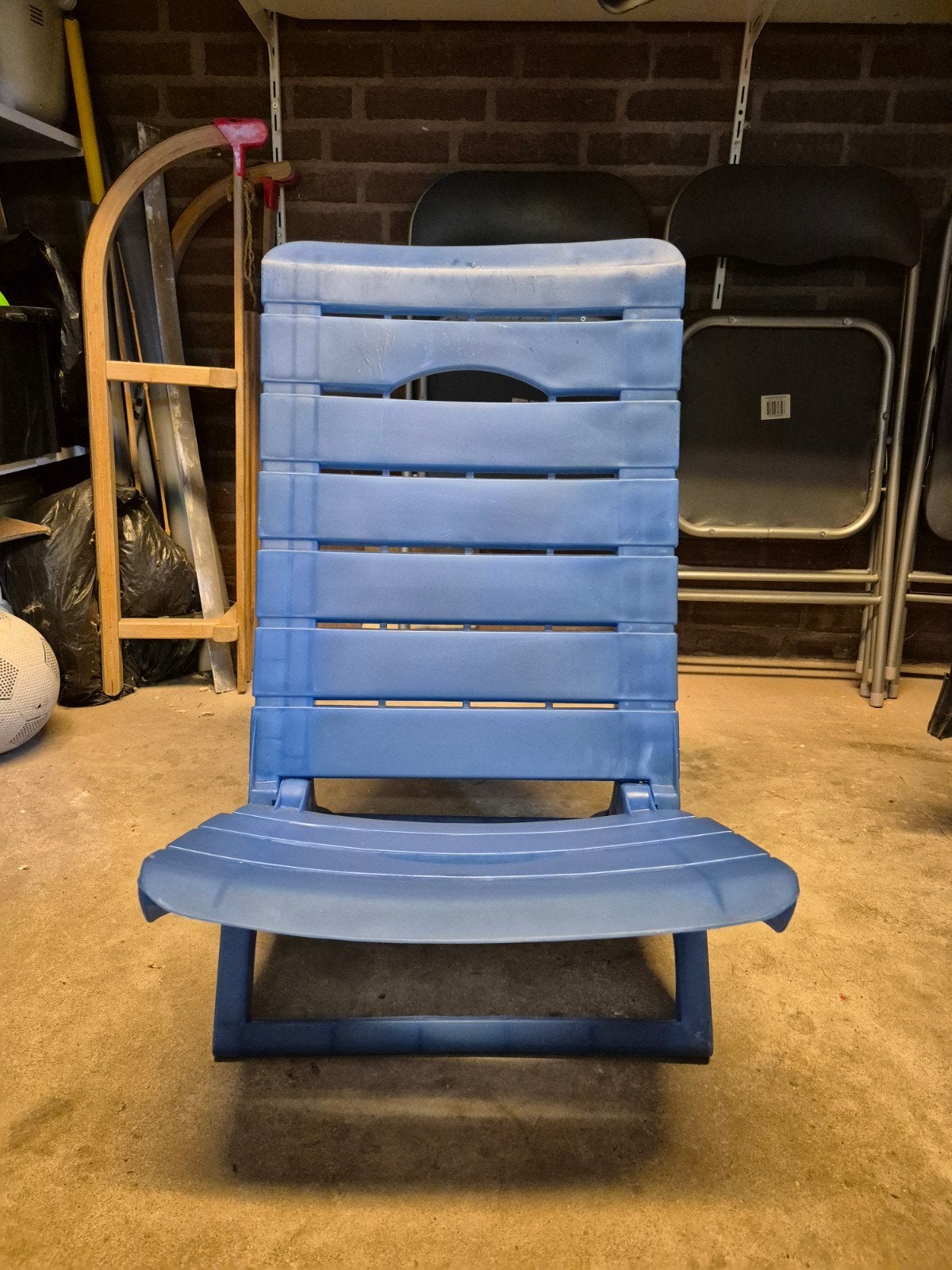 2x Opvouwbare Kunststof Stoeltjes - Strand, Camping, Tuin, Tuin en Terras, Ophalen, Zo goed als nieuw, Kunststof, Inklapbaar