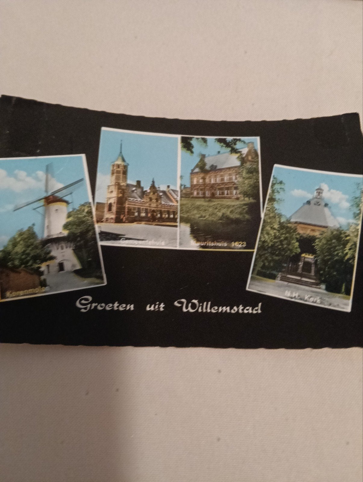 Oude ansichtkaart 'Groeten uit Willemstad' (Gelopen), Ophalen of Verzenden