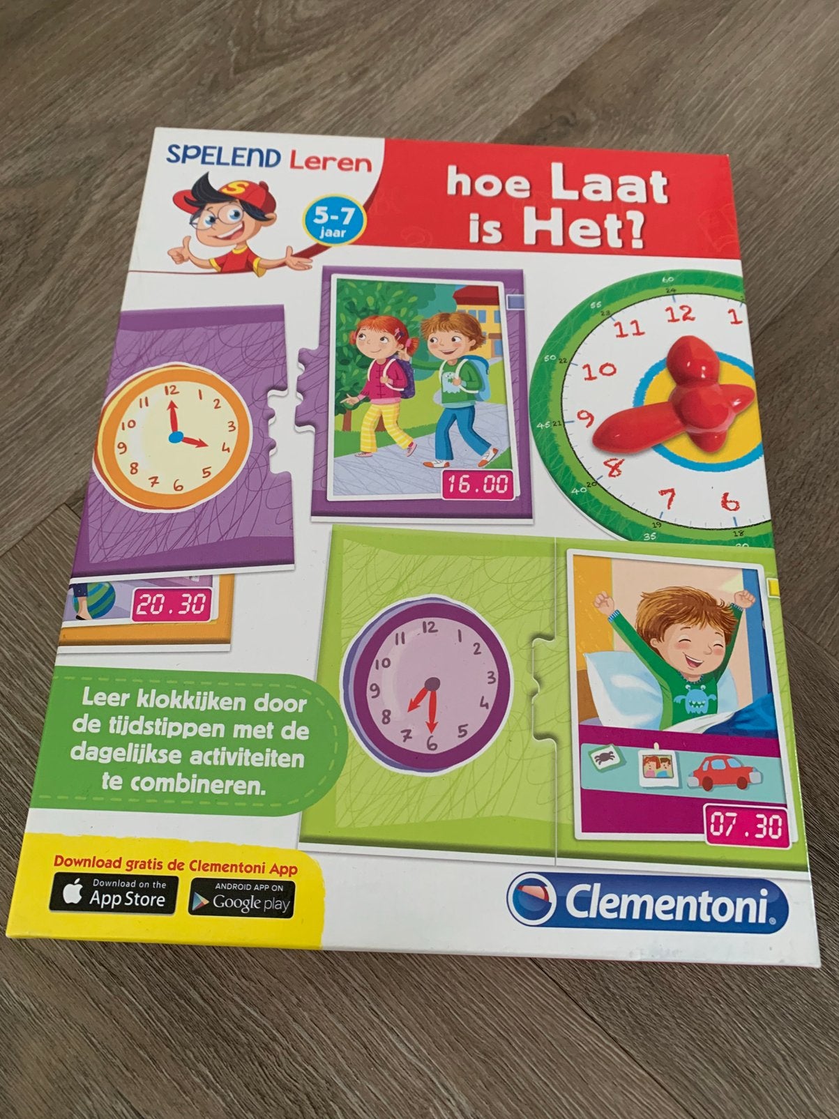 Clementoni Spelend Leren: Hoe Laat is Het? Klokkijken 5-7 ja, Ophalen of Verzenden, Nieuw, Puzzelen