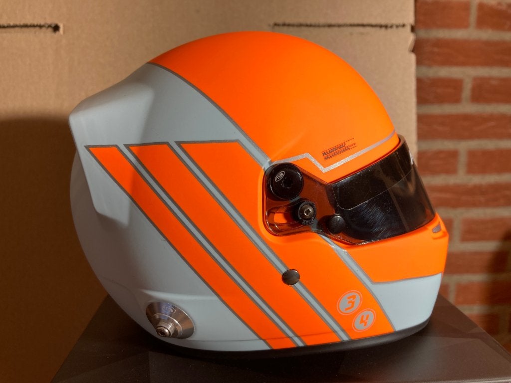 ✅ Team McLaren Gulf Monaco GP 2021 Promotional Bell 1:2 Helm, Ophalen of Verzenden, Nieuw, Formule 1