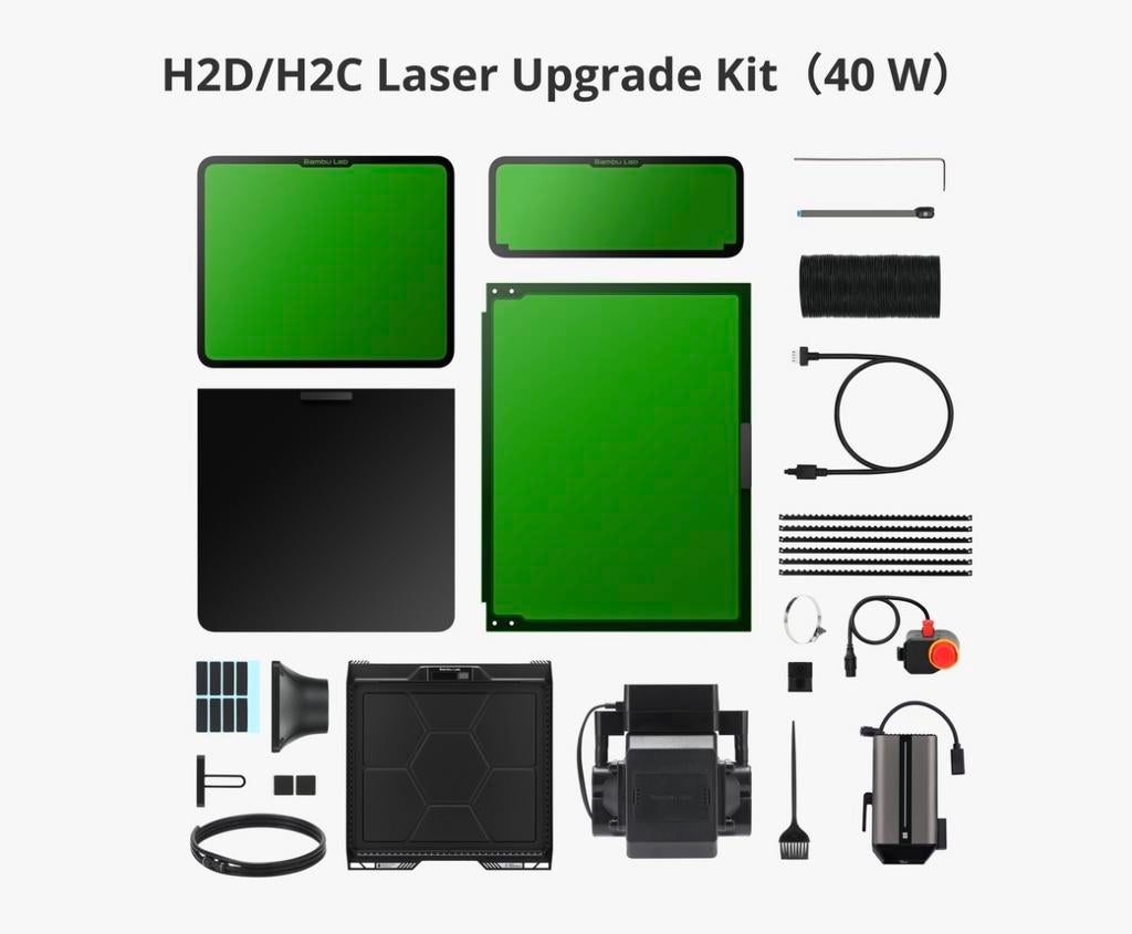 Bambulab laser upgrade kit H2C/H2D 40W, Computers en Software, 3D-printerbenodigheden, Zo goed als nieuw, Printeraccessoires, Ophalen of Verzenden