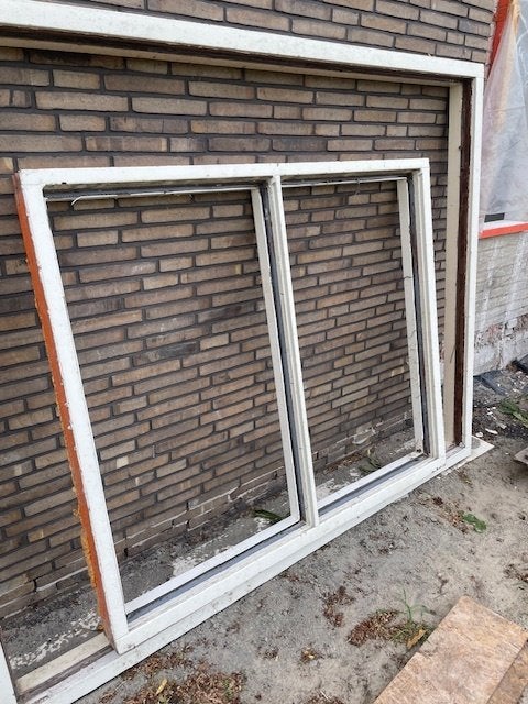 kozijn gebruikt  h 187 x  160 b met glas, Doe-het-zelf en Verbouw, Kozijnen en Schuifpuien, Ophalen, Gebruikt, Raamkozijn, 150 tot 225 cm