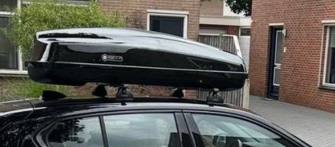 Zwarte dakkoffer voor bmw 1 serie f40, Ophalen, Zo goed als nieuw