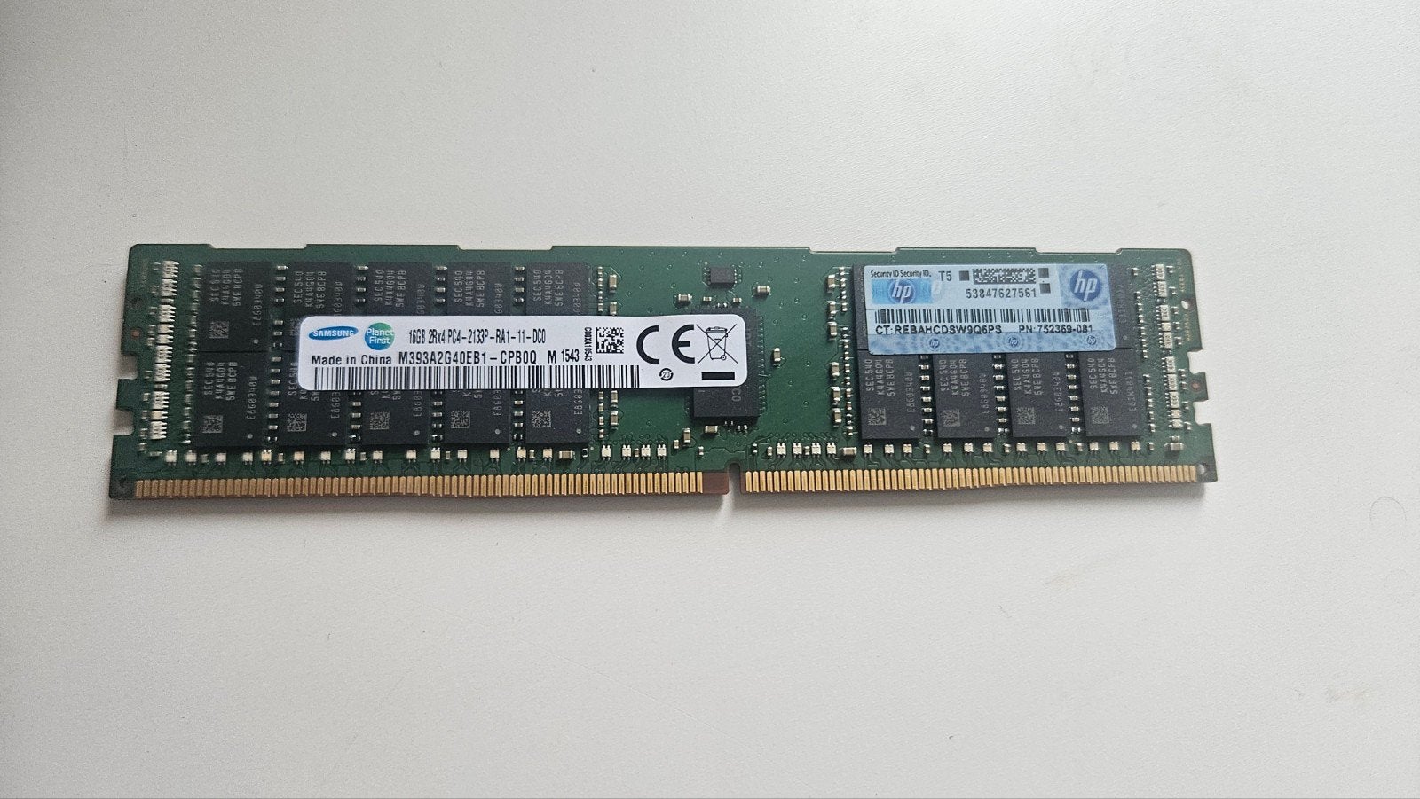 16GB DDR4 ECC RDIMM Server Geheugen - HP/Samsung, Computers en Software, RAM geheugen, Ophalen