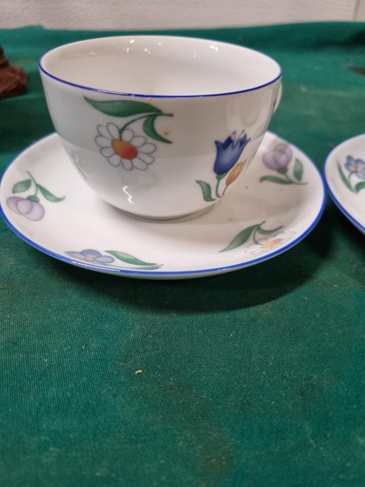 kop en schotel alt regensburg bloemen, Antiek en Kunst, Antiek | Servies los, Ophalen of Verzenden