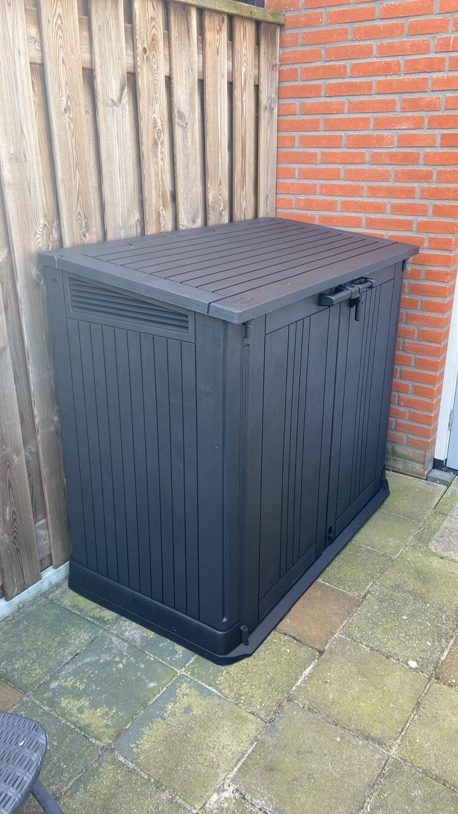 Kunststof opbergbox/containerberging - Zo goed als nieuw, Tuin en Terras, Ophalen, Zo goed als nieuw, Kunststof, Containerberging