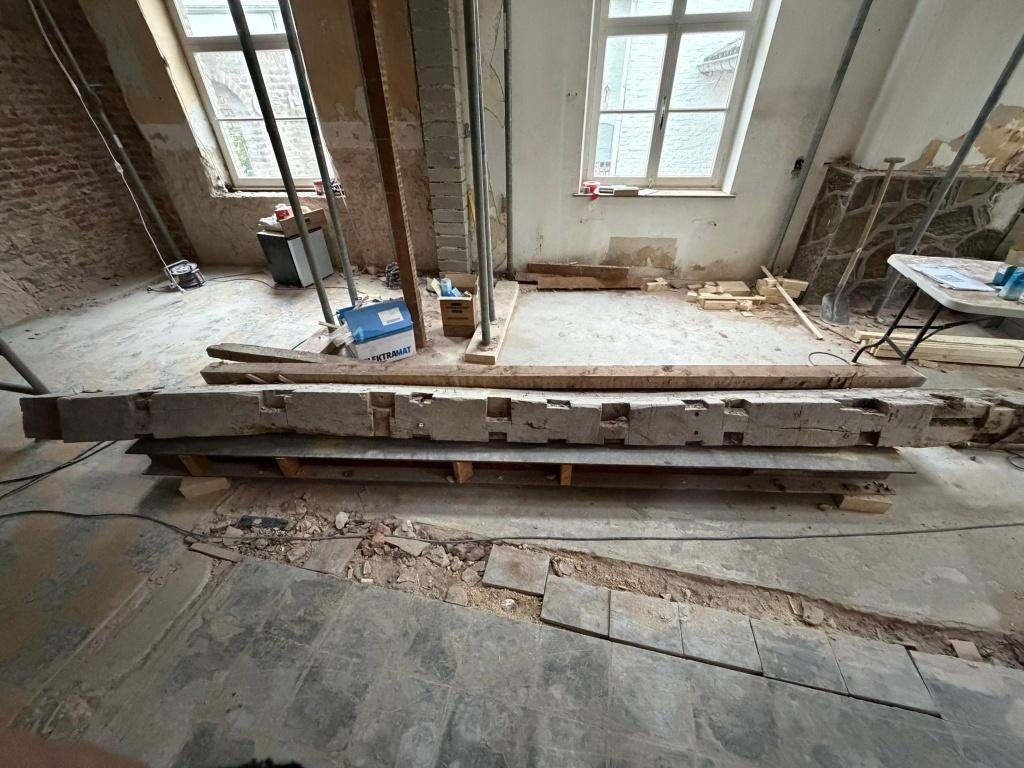 houten balk, Ophalen, Gebruikt, Eiken, Balk