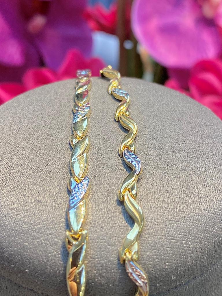 14k Gouden Ketting en Armband / Set, Verstelbaar, Nieuw, Ophalen of Verzenden, Goud